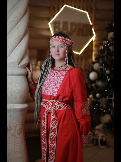 Платье славянское из крапивы "Женское счастье"