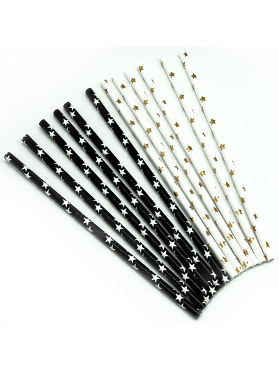 Трубочки для коктейля МИКС, 12 шт/уп