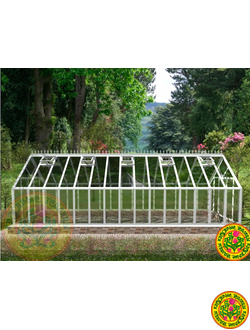 Базовая комплектация теплицы из стекла и алюминия ЧЕСТЕРФИЛД  размером 10000 х 3000 мм