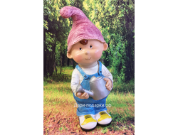 ГНОМ МАЛЬЧИК с лейкой  31*13*15см  0,9кг  полистоун Россия 1621//012283