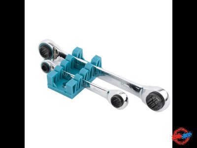 Набор ключей накидных с трещоткой, 8-19 мм, многоразмерные, реверсивные, CRV GROSS