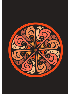 Постер «Апельсин розовый». Коллекция  «Половинки».