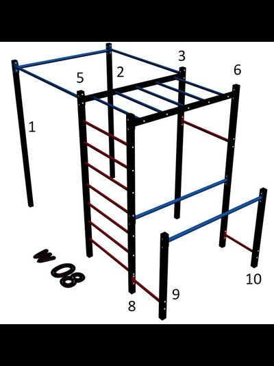 Спортивная площадка Workout W08.16 +качель-гнездо