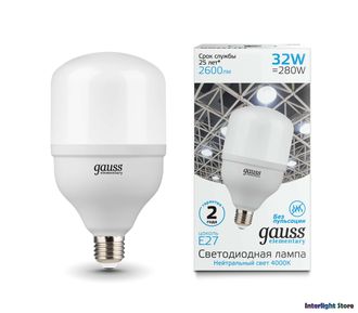 Gauss Elementary LED T100 32w 865 E27