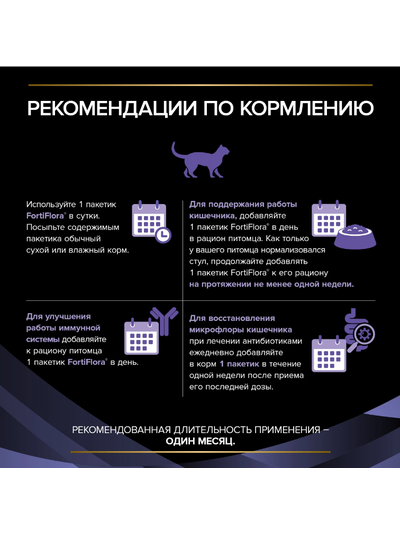 FortiFlora (ФортиФлора) пробиотик, кормовая добавка для кошек 1г