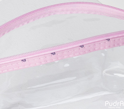 Набор косметичек 2 в 1 Корона, отдел на молнии с ручкой, розовый