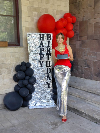 Оформление детского дня рождения в красно-чёрном стиле № 1451