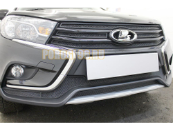 Защита радиатора Lada Vesta Cross 2018-... / Vesta SW Cross 2018-... black боковые