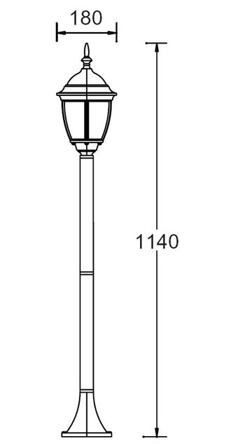 Садово-парковый светильник серии Arsenal S bg (114см)