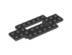 Vehicle, Base 4 x 10 x 2/3 with 4 x 2 Recessed Center with Smooth Underside, Black (30029 / 4114131 / 4207015 / 4277681 / 4656764)