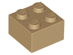 Brick 2 x 2, Dark Tan (3003 / 4255416 / 4497068)