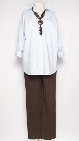 РУБАШКА "КЛАССИКА Карман" голубая  р.50,52,54,56,58,60