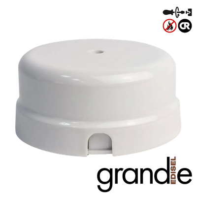 распределительная коробка из керамики белая