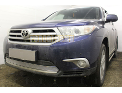 Защита радиатора Toyota HIGHLANDER U40 2010-2013 chrome PREMIUM