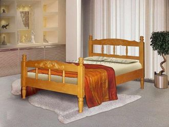 Купить деревянную кровать из массива сосны и ольхи в Севастополе - модель барыня.