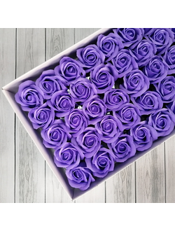 Розы из мыла "Корея" 50 шт Светло-фиолетовый