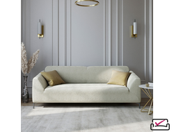 Чехол на 3х местный диван, диван-книжку, Жаккард Волна Шампань. Россия