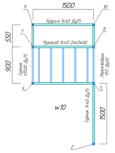 Спортивная площадка WORKOUT w10