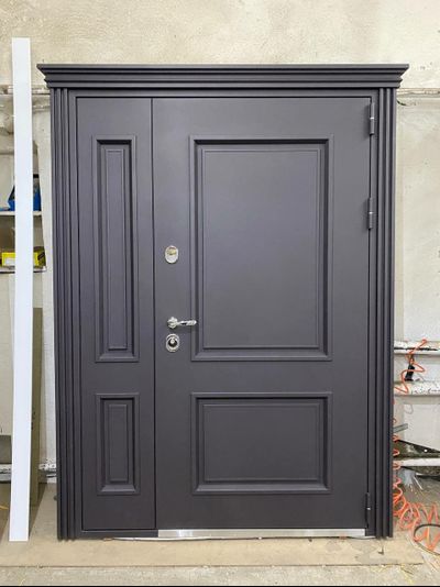 1200*2050.VENMAR. СТАЛЬ 1,8 мм. САМУРИ-2/ 100 мм. МУАР СЕРЫЙ Ral 7016/ БЕЛЫЙ СОФТ СНЕГ