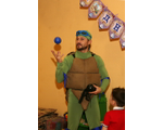 Аниматор черепашка ниндзя,  детский день рождения в детском досуговом развлекательном центре клубе