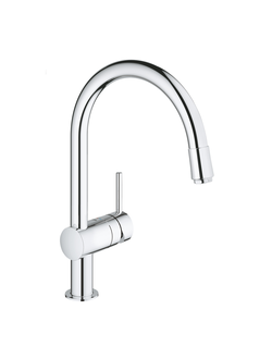 Смеситель для кухни GROHE Minta с выдвижным C-изливом, хром 32918000