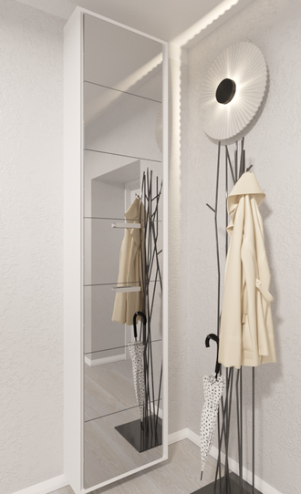 Обувница Айрон-7 Лайт (фасад Зеркало)