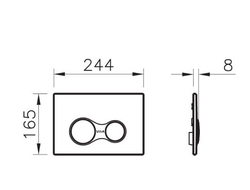 Панель система смыва VitrA Sento, цвет глянцевый хром, 740-0480