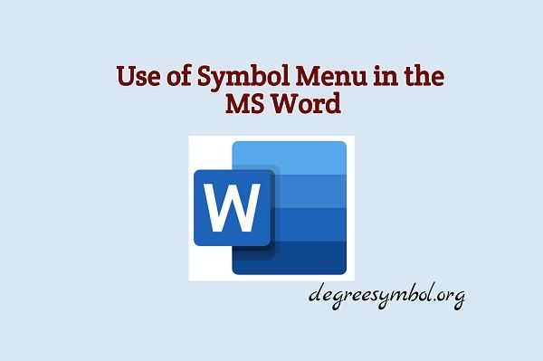 Degree Symbol in Word