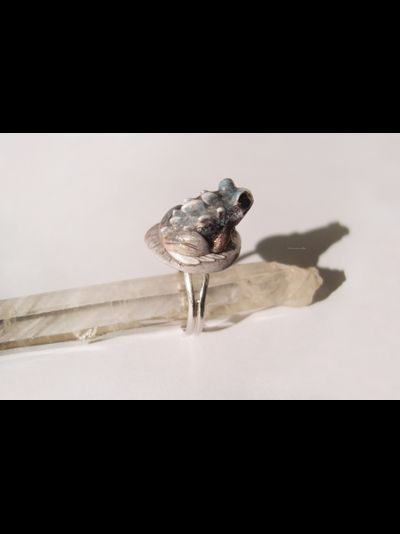 "Каменная Драконья Лягушка", кольцо в стиле фэнтези