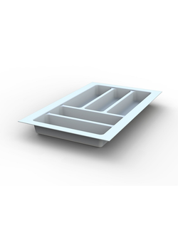 Лоток для столовых приборов Mesan TrayBond, 5 отделов,(Ш292-248хГ480-444хВ45) белый