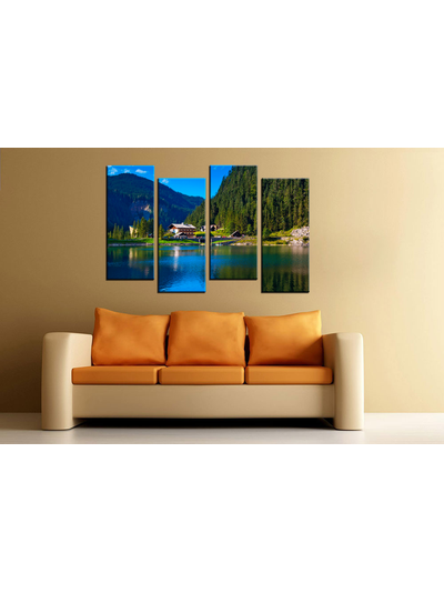 Модульная картина "Отдых у реки"