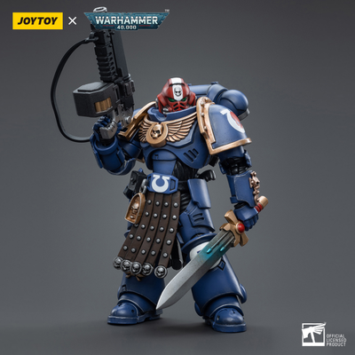 Интерцессор-ветеран Ультрамаринов (Warhammer 40k) - КОЛЛЕКЦИОННАЯ ФИГУРКА 1/18 Ultramarines Intercessor Veteran Sergeant Brother Aeontas (JT4386) - JOYTOY