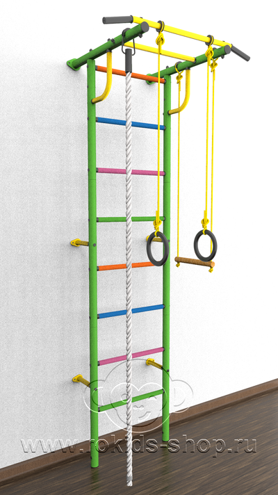 ДСК-2.с "Роки-1ц" цветные ступеньки ПВХ от Rokids - зеленый