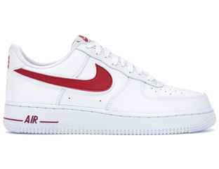 Nike air force 1 low white and red store