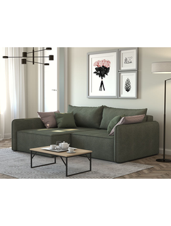 ДВУСПАЛЬНЫЙ РАСКЛАДНОЙ ПРУЖИННЫЙ ДИВАН-КРОВАТЬ ЛОФТ УГЛОВОЙ, ДЕРЕВО ЭКО, СО СПАЛЬНЫМ МЕСТОМ И МЕХАНИЗМОМ ЕВРОКНИЖКА, С ПОДУШКАМИ