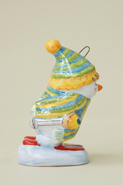 Снеговик на лыжах (спортсмен)