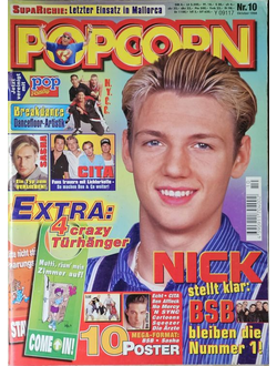 Popcorn Magazine Issue October 1998 Nick Carter, Backstreet Boys, No Mercy, Die Arzte, N Sync, Sasha