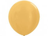 Шар (10''/25 см) Золото металлик, 100 шт.