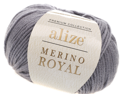 Merino Royal (Alize) пряжа цвет № 87 темно серый