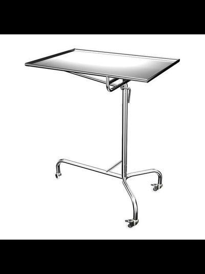 Стол инструментальный хирургический с полкой 745*510 СИО-01 (Б) - нержавеющая сталь