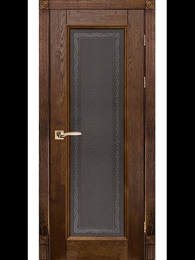 Дверь ольховая Аристократ 5 ДО орех античный