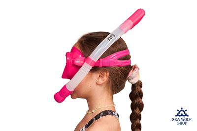 Маска для дайвинга с трубкой Scuba Brothers Flipper Pink, комплект