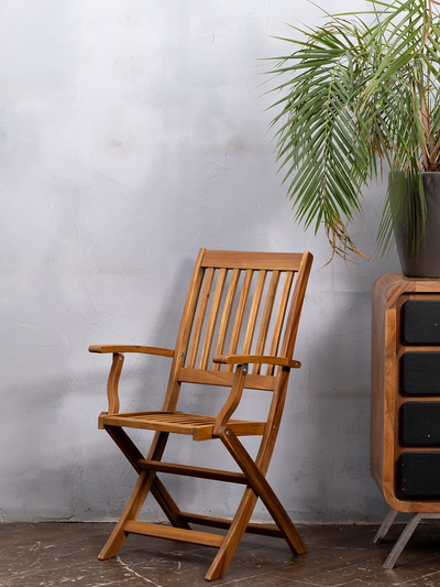 Стул из акации Oxford складной с подлокотниками