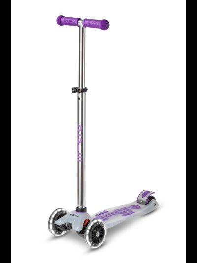 Самокат Maxi Micro Deluxe Flux LED Сиреневый