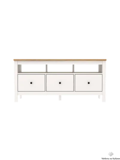 2.08.03.090.14 САГА тумба 3 ящика белая/ясень