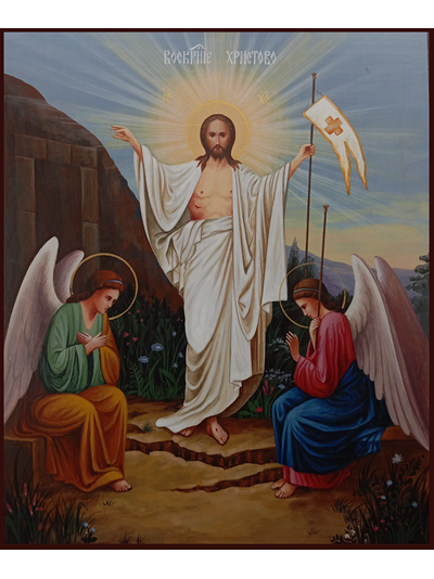 Воскресение Христово. Рукописная икона.
