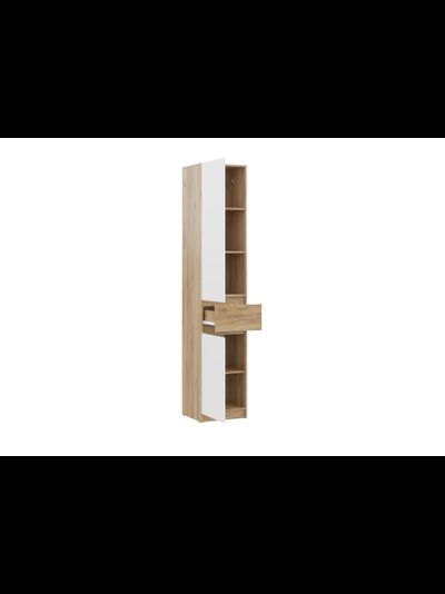 Бостон Лайт Шкаф ШК-001 (1-ств.) Дуб Крафт золотой / Белый (Гладкий)