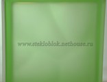 Стеклоблок Vitrablok (Чехия) &quot;Волна&quot;, окрашенный в массе, Зеленый матовый