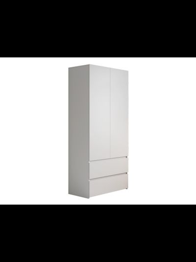 Милано 4 шкаф 2 ств Белый гладкий
