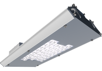 Уличный линзованный консольный светильник серии ДКУ на столбы мощностью 50 Ватт 8000 Лм 4000 К IP67